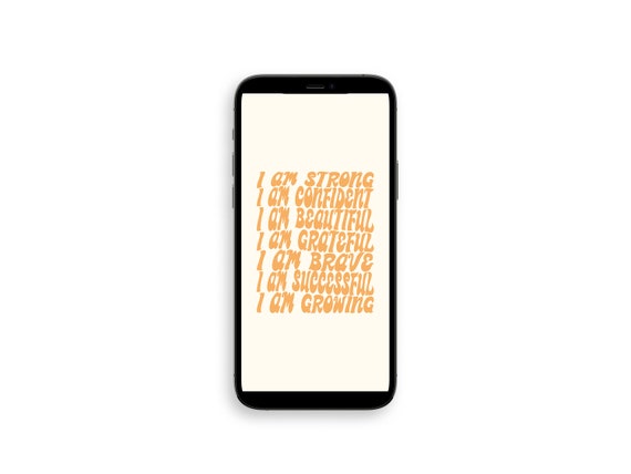 I Am Affirmations Phone Wallpaper Iphone and Android Phone - Etsy Australia