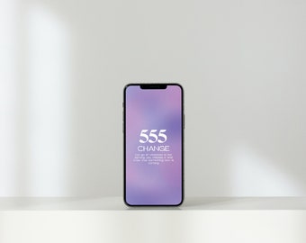 Angel Number 555 Wallpaper Aesthetic Grainy Gradient Etsy