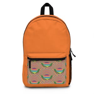 Vibrant Retro Backpack: Funky School Travel Daypack