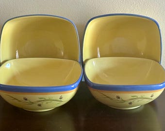 Pfaltzgraff Secrets of Pistoulet individual square bowls Set of 4