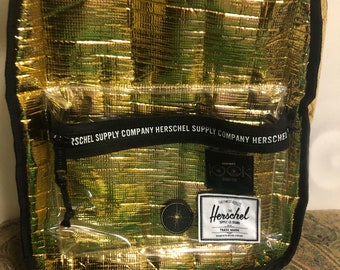 Herschel Backpack Gold Foil Recycled Materials Zumiez