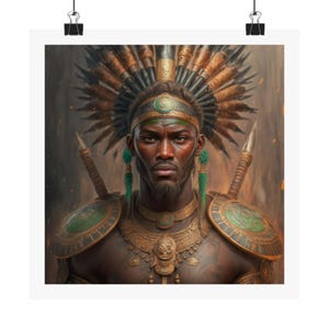 Ogun Yoruba Orisha Poster: African Warrior Spirit Wall Art