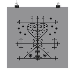 Maman Brigitte Poster: Haitian Vodou Art Print - Religious Home Decor