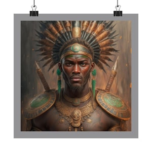 Ogun Yoruba Orisha Poster: African Voodoo Warrior Art