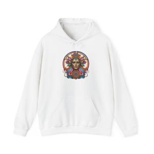 Goddess Witchy Hoodie, Psychedelic Retro Art Sweatshirt, Pagan New-Age Apparel, Unisex Hooded Jumper, Occult Clothing