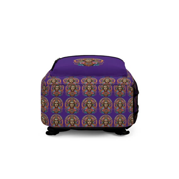 Purple Hippie Goddess Backpack: Boho Psychedelic Festival  display picture 2