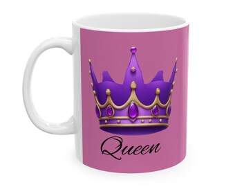 Queen Crown Ceramic Mug, Majesty Coffee Cup