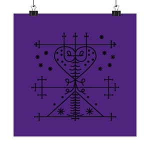 Maman Brigitte Poster: Haitian Vodou Art Print - Religious Home Decor