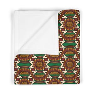 African Paisley Fleece Baby Blanket: Soft Newborn Nursery Decor