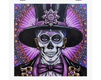 Baron Samedi Vodou Art Print: Gothic Papa Doc Wall Decor