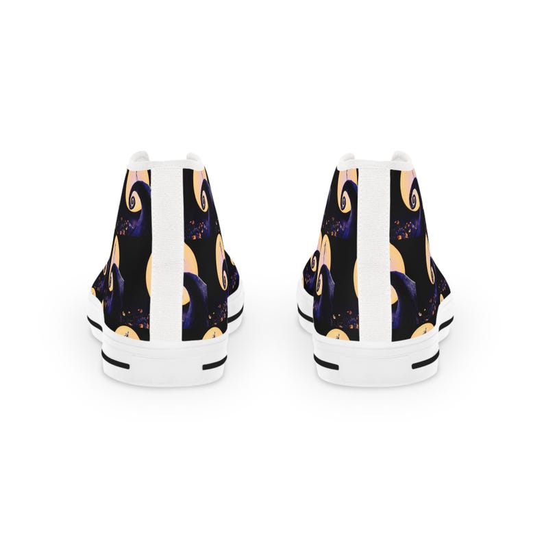 L'Étrange Noël de nos jours Baskets montantes Chaussures design, Baskets d'Halloween, Chaussures gothiques, Chaussures punk rock, Streetwear pour hommes image 5