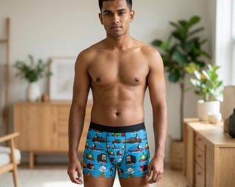 Calzoncillos bóxer para hombre con estampado de trenes de Thomas & Friends / Estampado integral