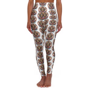 Psychedelic Goddess Yoga Leggings: High Waisted Hippie Activewear