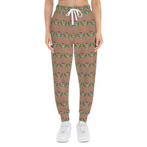 Psychedelic Print Athletic Joggers: Vibrant Festival Lounge Pants