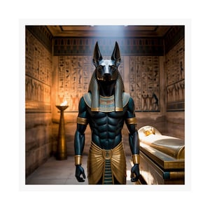 Anubis Poster: Egyptian Decor, Ancient Mythology Wall Art