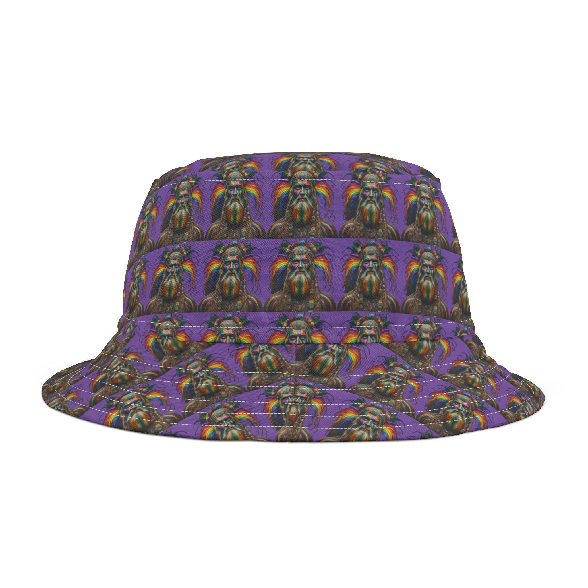 Bucket Hat, (lt. Purple) God Witchy Wear, Hippie New-age