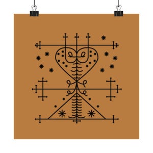 Maman Brigitte Poster: Haitian Vodou Art Print - Religious Home Decor