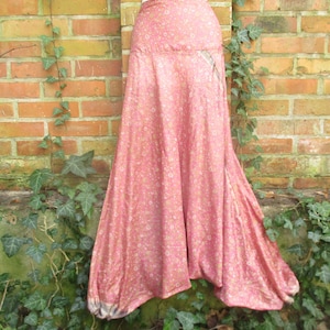 Pants silk harem pants pump pants hippie ethnic Goa yoga pants Nepal silk pants light colorful pink festival summer pants 24