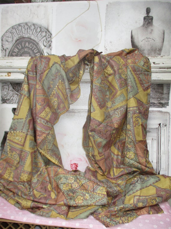 Silk Scarf Scarf Cloth Stole 200 X 50 Cm Pattern - Etsy