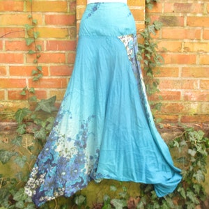 Pants silk harem pants pump pants hippie ethnic Goa yoga pants Nepal silk pants light colorful blue festival summer pants 24