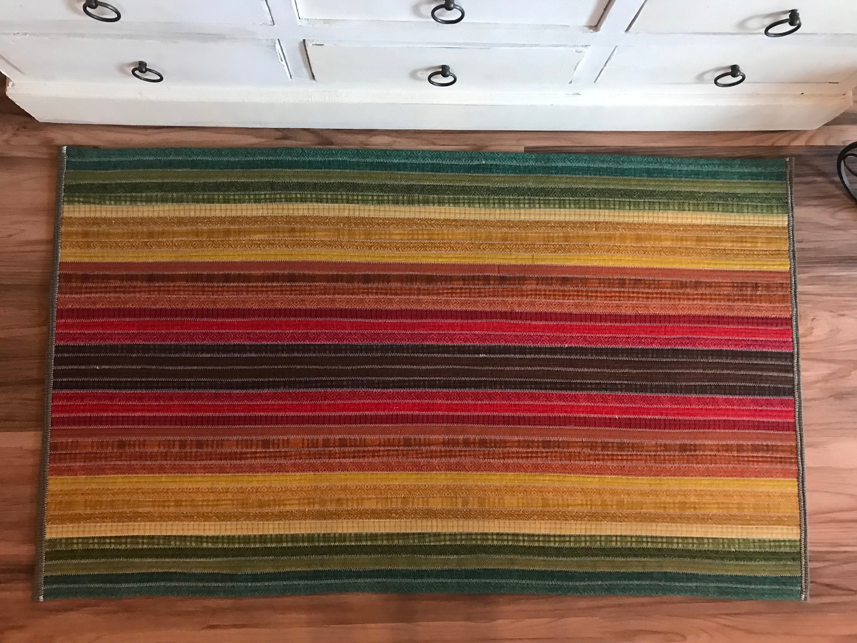 Handmade Rectangle Jelly Roll Rug Etsy