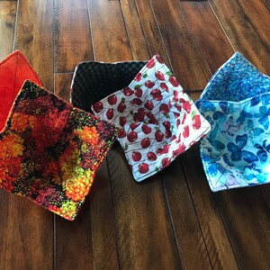 Assorted Reversible Microwave Bowl Cozy, Soup Bowl Cozy