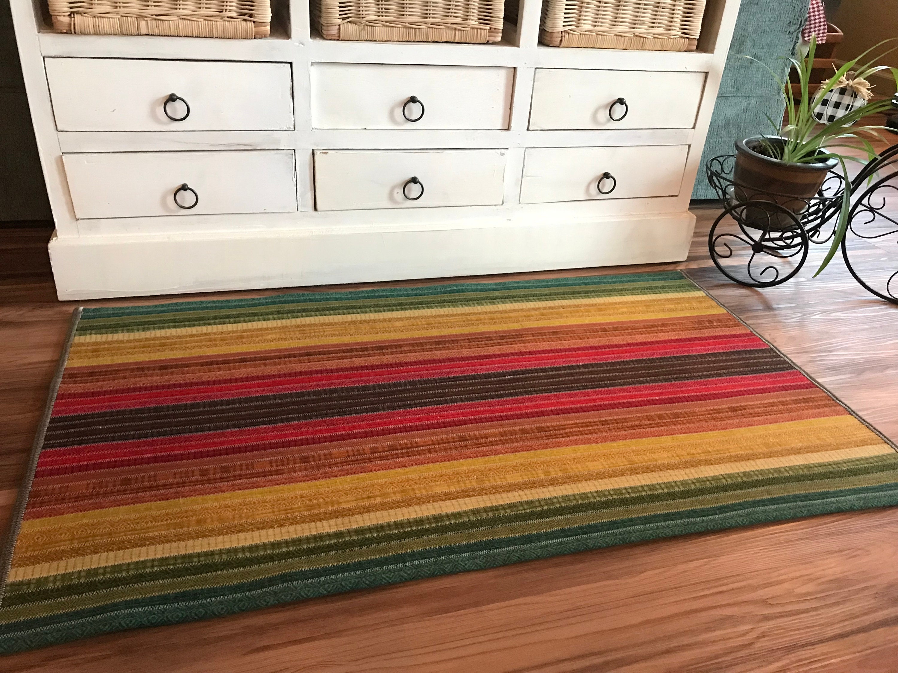 Handmade Rectangle Jelly Roll Rug Etsy