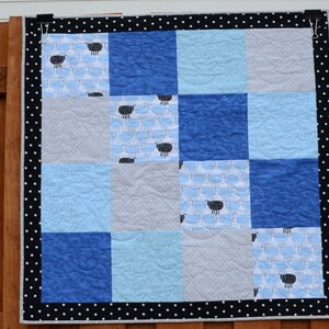 Handmade baby boy quilt