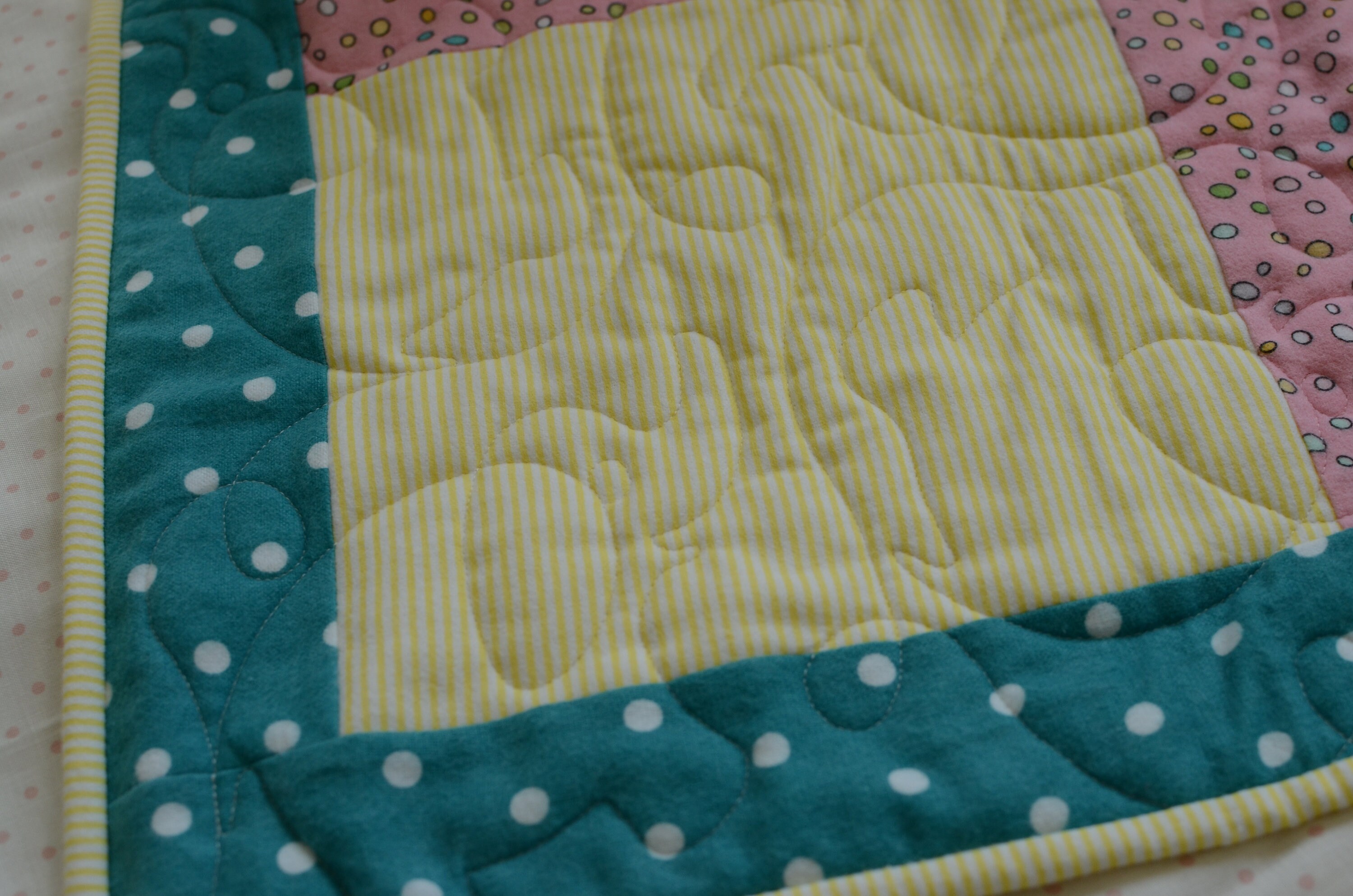 Handmade Baby Girl Quilt With Minky Back Etsy UK