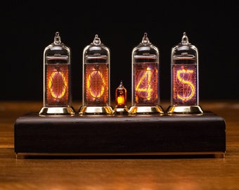 Nixie Tube Clock IN-14 Vintage Retro Table Clock Gift for him