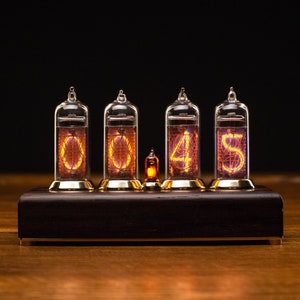 Nixie Tube Clock IN-14 Vintage Retro Table Clock Gift for him