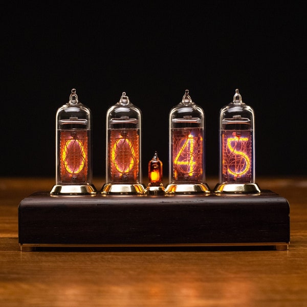 Nixie Tube Clock IN-14 Vintage Retro Table Clock Gift for him