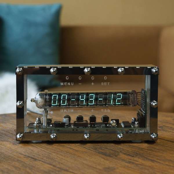 NIXIE Tube CLOCK IV-18 Ice tube clock Gift for him