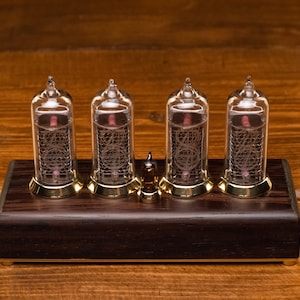 Nixie Tube Clock IN-14 Vintage Retro Table Clock Gift for him image 6