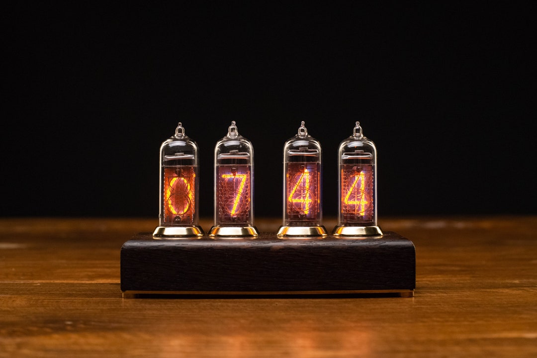 Nixie Tube Clock IN-14 | Vintage Retro Table Clock for Home Decor