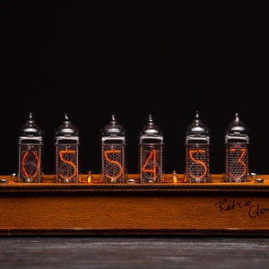 Nixie Tube Clock IN-14 Vintage Retro Table Clock Gift for him