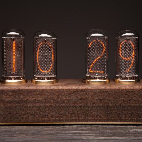 Nixie Tube Clock with Easy Replaceable IN-18 Nixie Tubes, Ideal Gift, Gift Idea