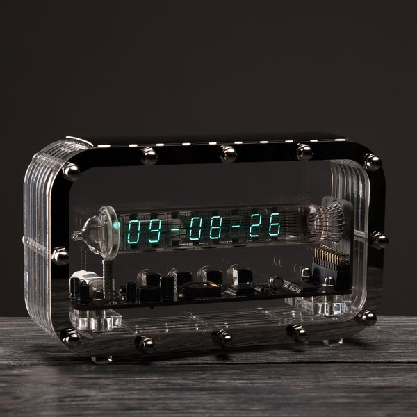 Ice tube nixie clock IV-18 VFD Unique nixie vintage clock nixie tube clock nixie watch steampunk clock luxury clock nixie desk clok