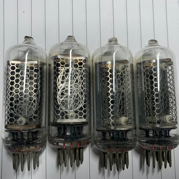 Lot Of 4 IN8 Nixie Tubes for clock New, Nos, Tested