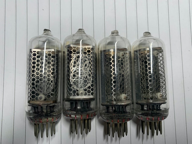 Lot Of 4 IN8 Nixie Tubes for clock New, Nos, Tested image 1