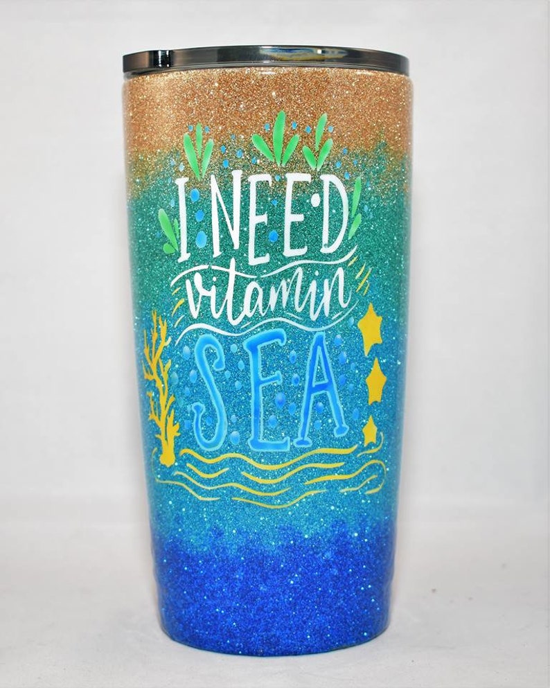 beach themed yeti cup