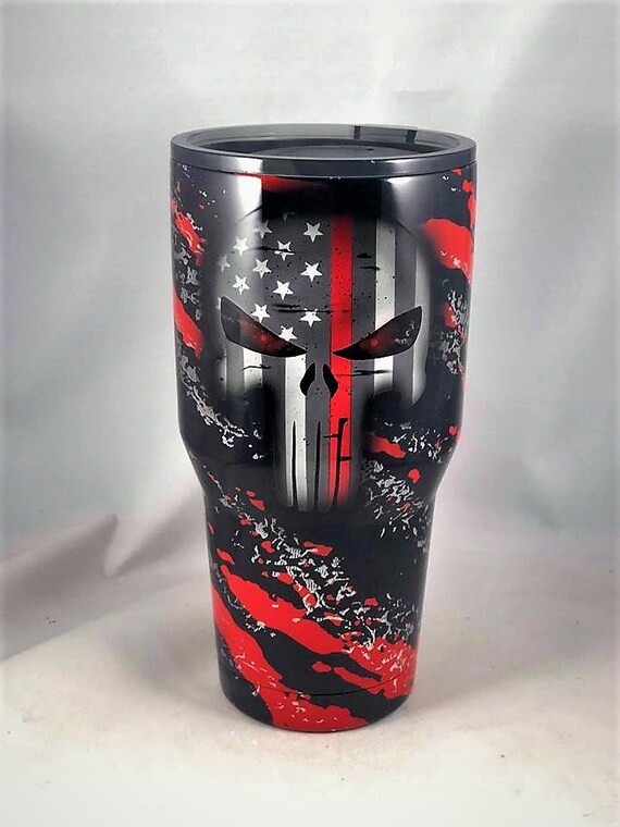 Thin Red Line Tumbler Firefighter Yeti 