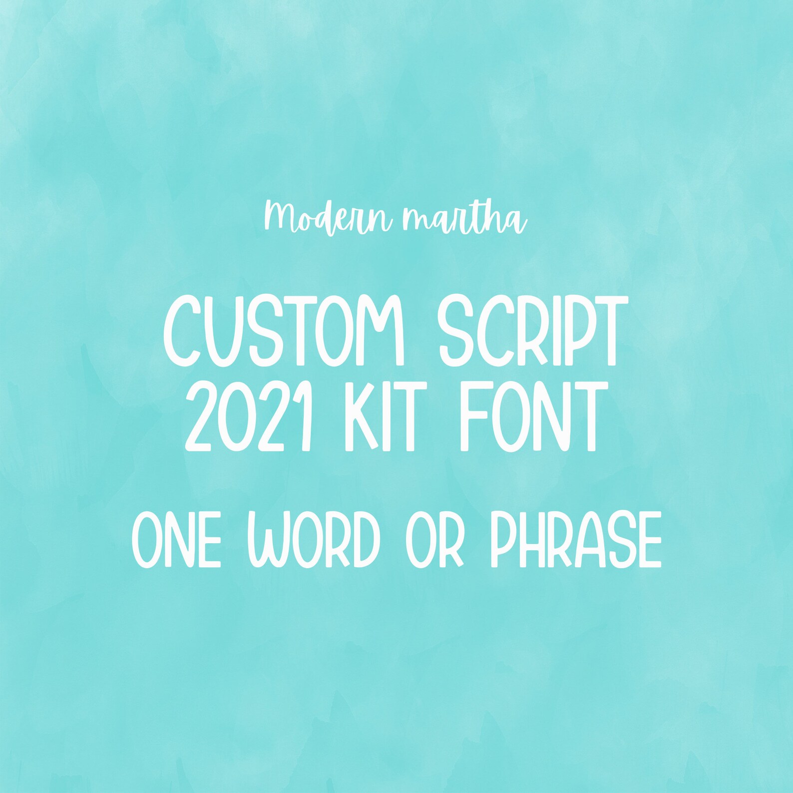 2021 Kit Font Custom Script ALL CAPS One Word phrase Etsy