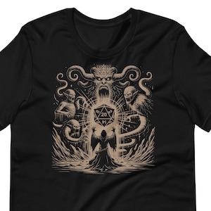 Camiseta de mago mágico: camiseta de aventura de fantasía épica, regalo para jugadores de rol, diseño de lanzador de hechizos, ajuste unisex, ropa de rol
