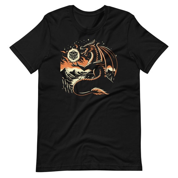 Womens Tabletop Gaming Shirt Starry Night Dragons D20 Tee Womens Tabletop Gaming Shirt Starry Night Dragons D20 Tee