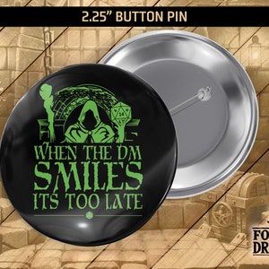 When the Dm Smiles-knoppin | D20-knop | rpg-knop | Knop op tafelblad | DM rpg-knop, rpg-knop