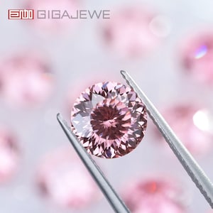 GIGAJEWE Sakura Pink color Portuguese Cut  Moissanite Stone Loose Gemstone and Moissanite with Excellent cut