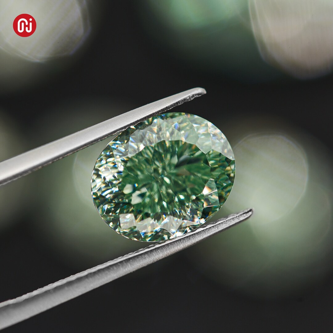 GIGAJEWE Green Color VVS Angel Cut Excellent Quality Moissanite Loose Gemstone With Certificate