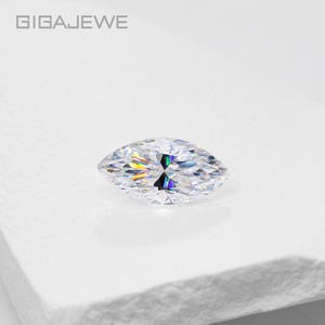 GIGAJEWE White D color Moissanite Marquise Cut Gemstone Loose Brilliant Stone With Certificate By Excellent Cut For Jewelry Making image 6