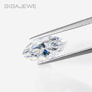GIGAJEWE Witte D-kleur Moissaniet Marquise Geslepen Edelsteen Losse Briljante Steen Met Certificaat Uitstekend Geslepen Voor Het Maken Van Sieraden